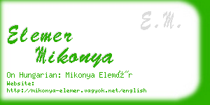 elemer mikonya business card